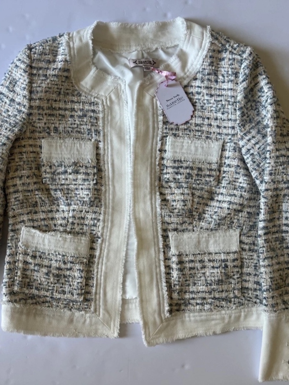 Nanette Lepore Womens Tweed Jacket Blaer Size XS